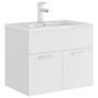 Vasque avec lavabo intégré 60 cm Blanc