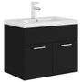 Vasque avec lavabo intégré 60 cm Noir