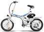 Vélo électrique E-Go Quick Line 250W blanc et bleu