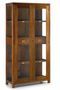 Vitrine 2 portes 2 tiroirs en bois d'acajou massif FALKANE