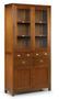 Vitrine 4 portes 6 tiroirs en bois d'acajou massif FALKANE 105 cm