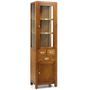 Vitrine en bois massif de Mindy marron 2 portes 3 tiroirs SOKY