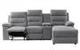 Canapé d'angle droit relax manuel 3 places tissu gris chiné avec appuis tête Helane
