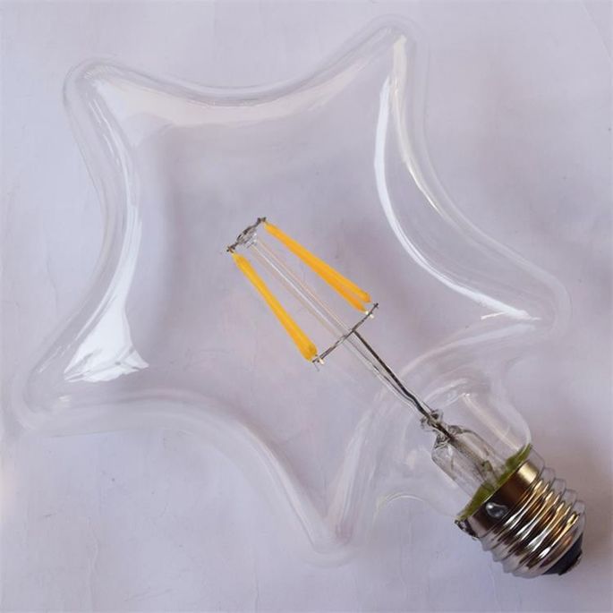 Ampoule LED dimmable rétro filament 4W (E27) Edison Étoile - Photo n°2
