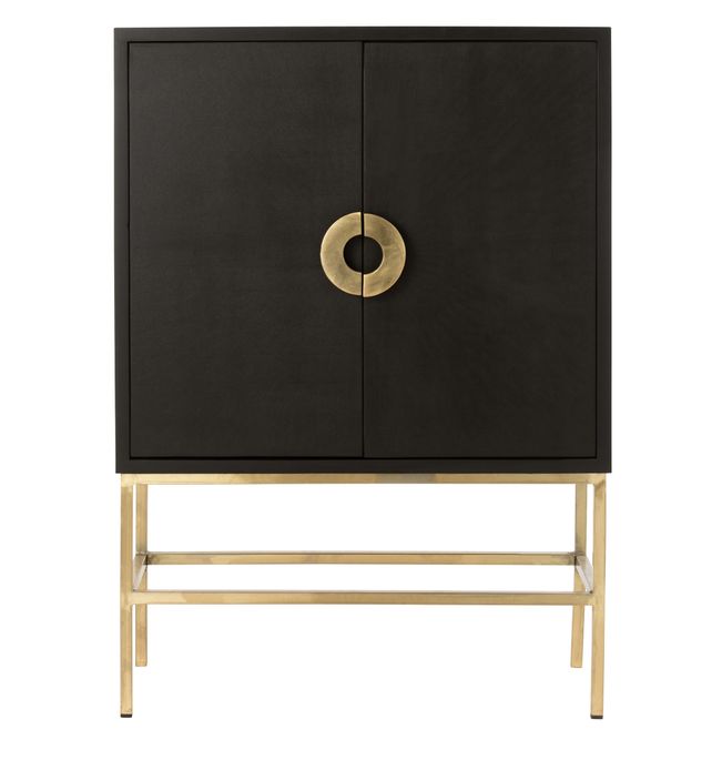 Armoire 2 portes 2 tiroirs bois de manguier Nirode L 140 cm - Photo n°2