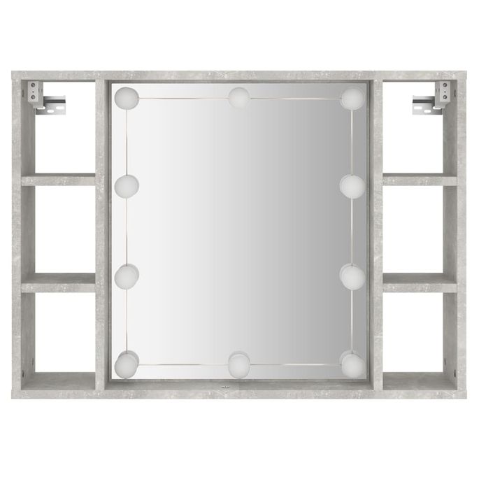 Armoire à miroir avec LED Blanc 76x15x55 cm