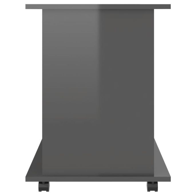 Armoire à roulettes Gris brillant 60x45x60 cm - Photo n°6