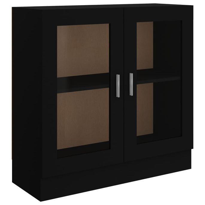 Armoire à vitrine Noir 82,5x30,5x80 cm - Photo n°5