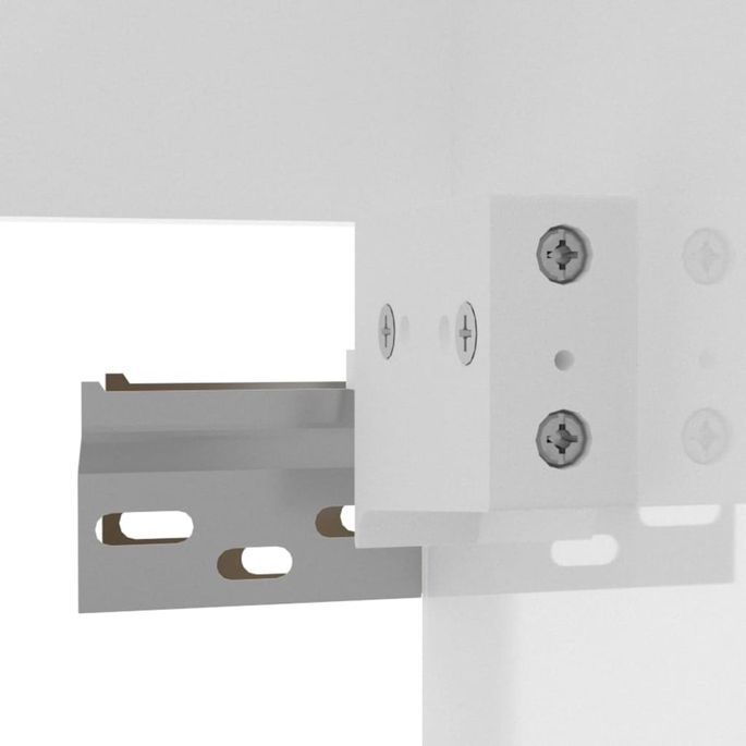 Armoire de bain avec miroir Blanc brillant Bois d'ingénierie - Photo n°8