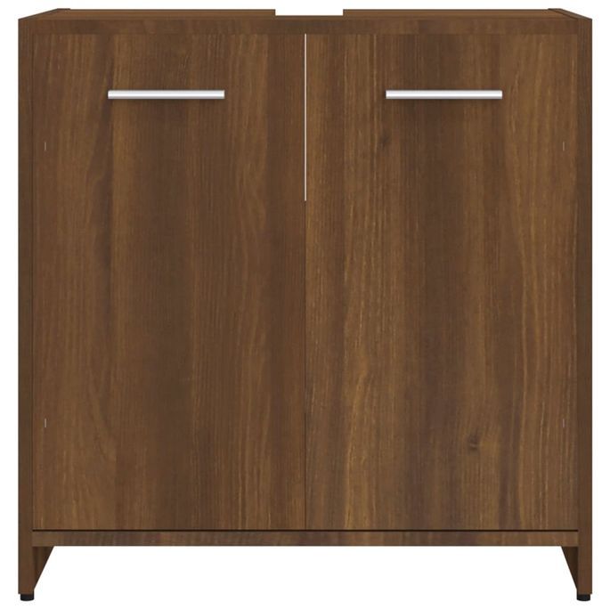 Armoire de bain Chêne marron 60x33x60 cm Bois d'ingénierie - Photo n°5