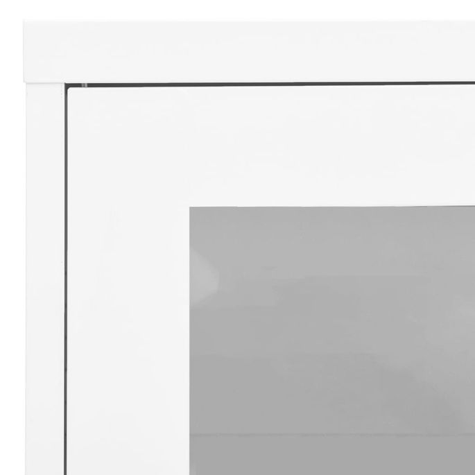 Armoire de bureau Blanc 90x40x70 cm Acier - Photo n°7