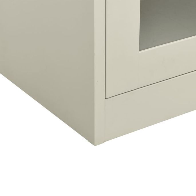 Armoire de bureau Gris clair 90x40x70 cm Acier - Photo n°7