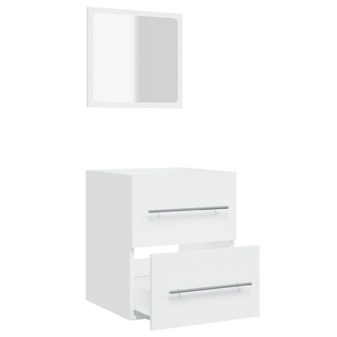 Armoire de salle de bain avec miroir Blanc 41x38,5x48 cm - Photo n°6