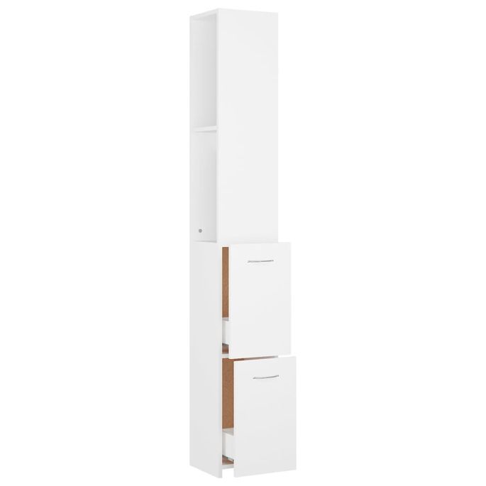 Armoire de salle de bain Blanc 25x25x170 cm - Photo n°6