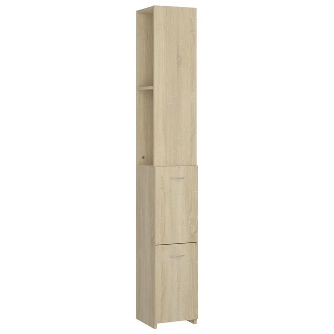 Armoire de salle de bain Chêne sonoma 25x25x170 cm - Photo n°1