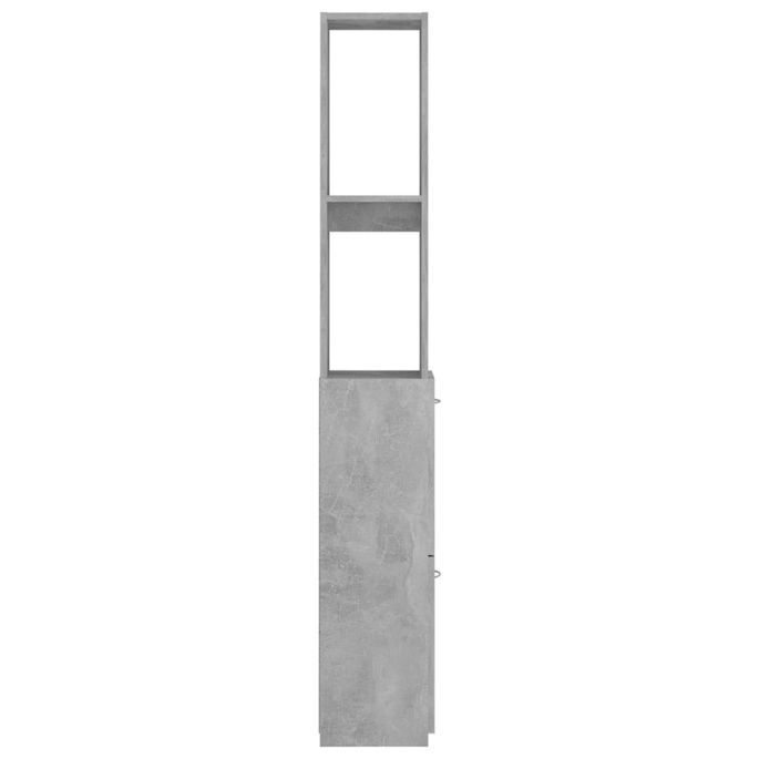 Armoire de salle de bain Gris béton 25x25x170 cm - Photo n°5