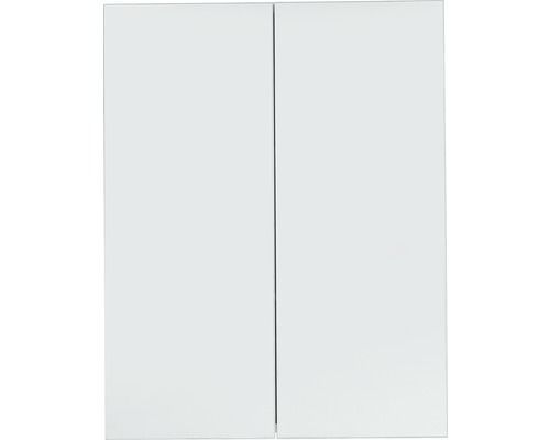 Armoire de toilette blanc brillant avec 2 portes miroir Kinzo 60 cm - Photo n°1