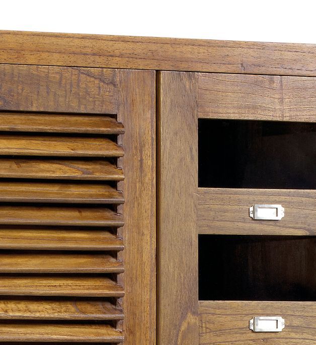 Armoire en bois massif de Mindy 2 portes 3 tiroirs Sotchy 105 cm - Photo n°5