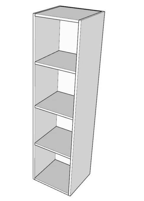 Armoire lit 120x190 cm escamotable avec colonne de rangement et éléments hauts avec mobilier bois frêne blanc Kanto - Photo n°9