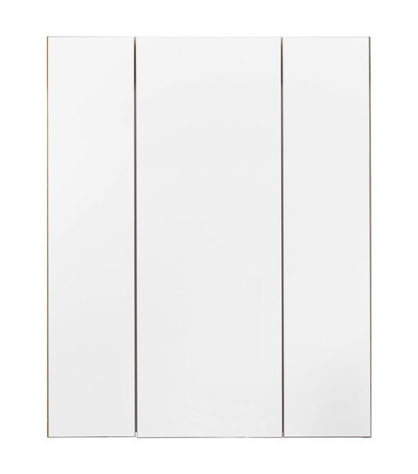 Armoire murale chêne clair 3 portes avec miroir Varok 60 cm - Photo n°2