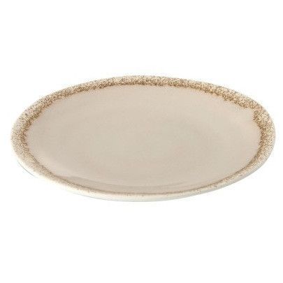 Assiette ronde poterie beige Amble D 15 cm - Photo n°1