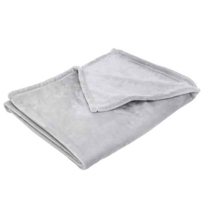 Babycalin Couverture Bebe Gris Clair Flanelle 100 X 150 Cm Lestendances Fr