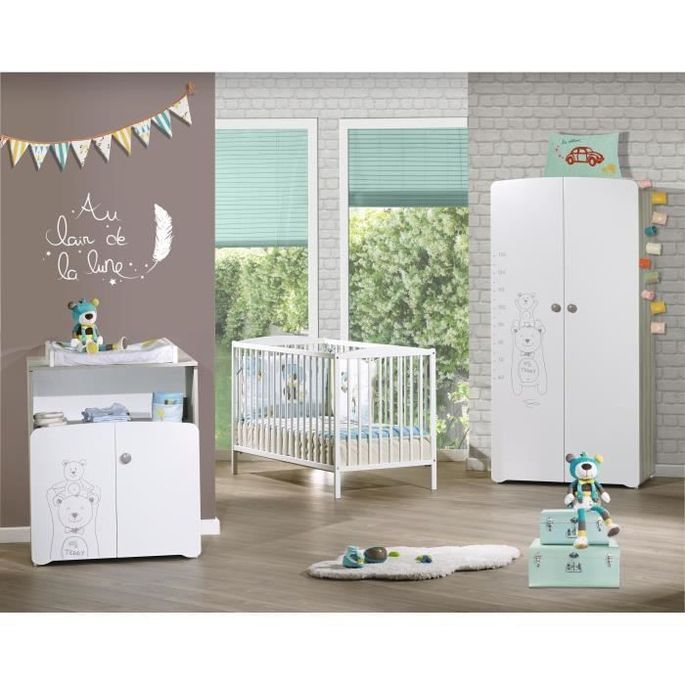 BABYPRICE Commode a langer 2 portes TEDDY - Photo n°3