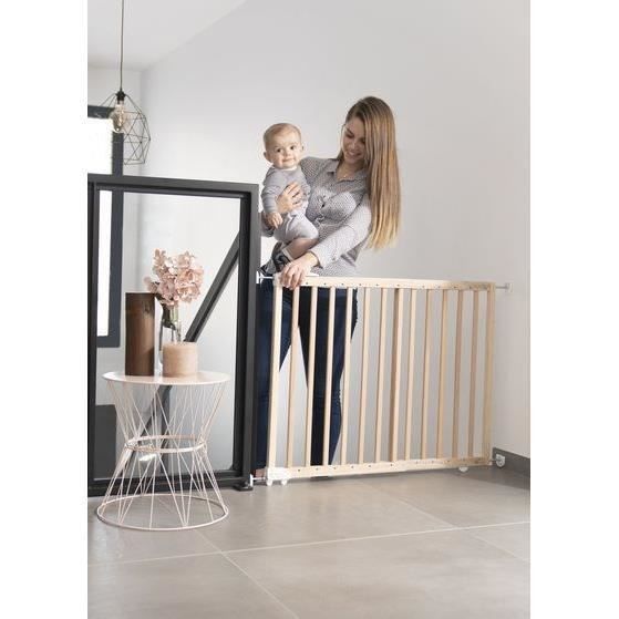 Badabulle Deco Pop Bois Barriere De Securite Extensible Fixation Pression Vis 63 5 106cm Lestendances Fr