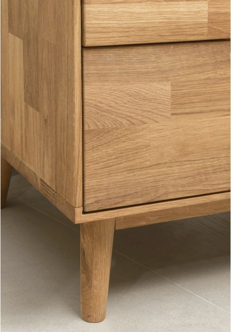 Bahut avec vitrine en bois de chêne massif Kundy - Photo n°4