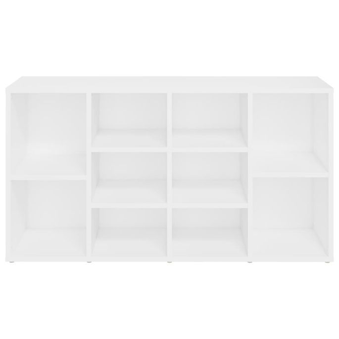 Banc à chaussures Blanc 103x30x54,5 cm - Photo n°5