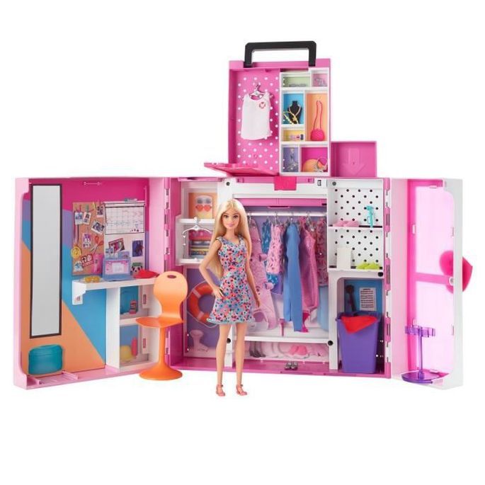 BARBIE - Barbie Et Son Mega Dressing - Poupée - 3 Ans Et ...