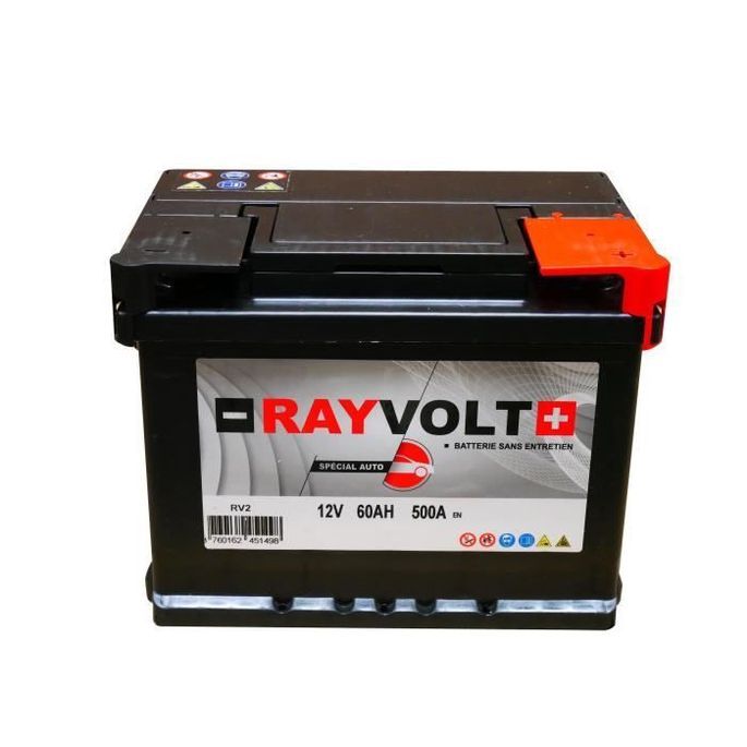 Batterie auto RAYVOLT RV2 60AH 500A - Photo n°1
