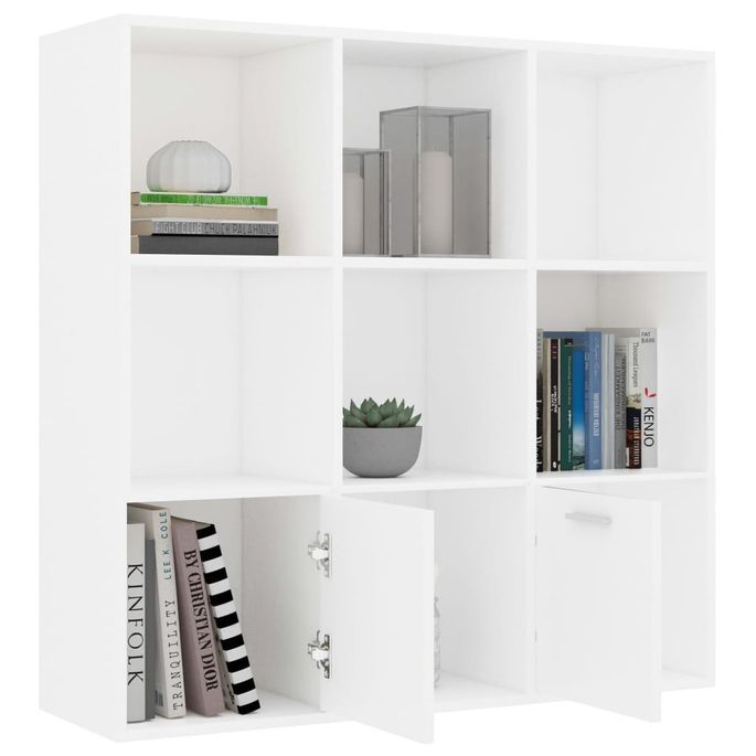 Bibliothèque Blanc 98x30x98 cm 2 - Photo n°5