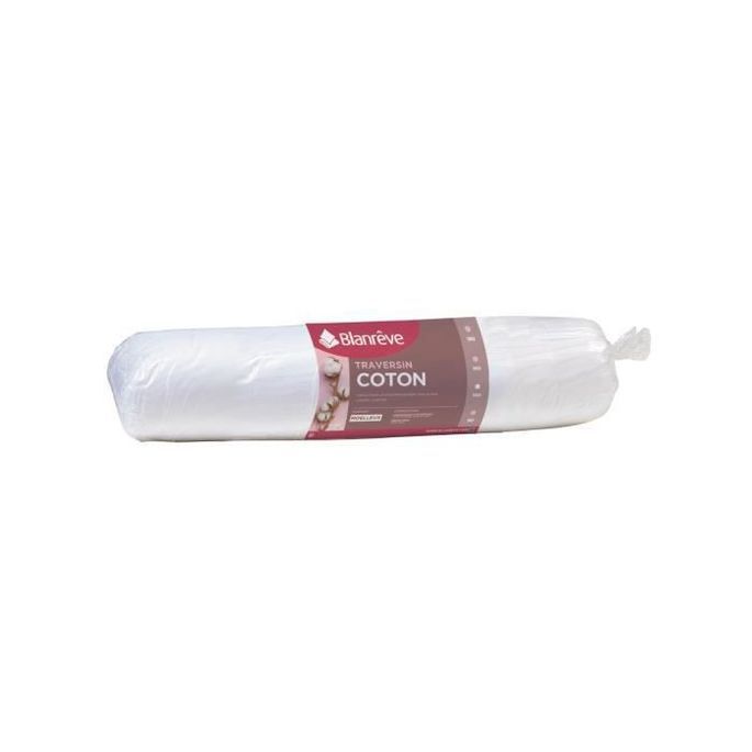 BLANREVE Traversin en coton - 180 cm - Blanc - Photo n°2