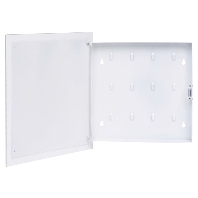 Boîte à clés avec panneau magnétique Blanc 35x35x5,5 cm - Photo n°1