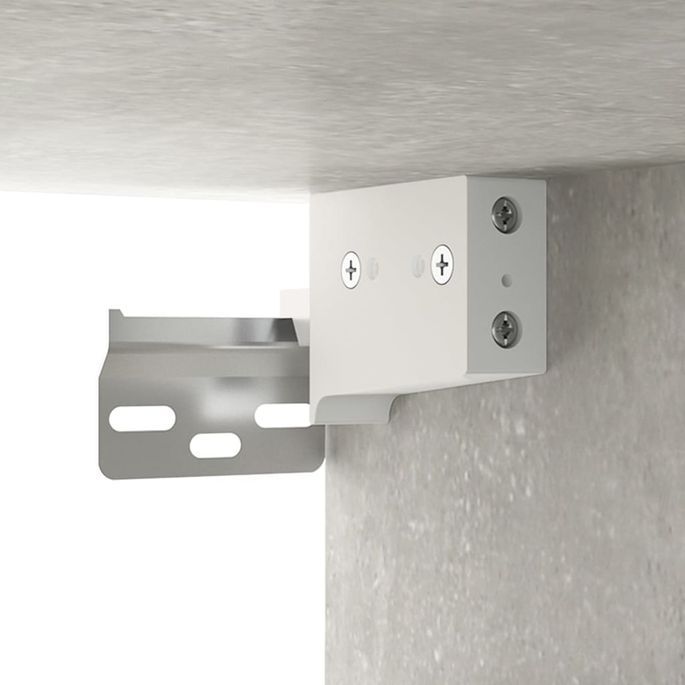 Buffet haut Gris béton 69,5x34x180 cm Bois d'ingénierie 8 - Photo n°7