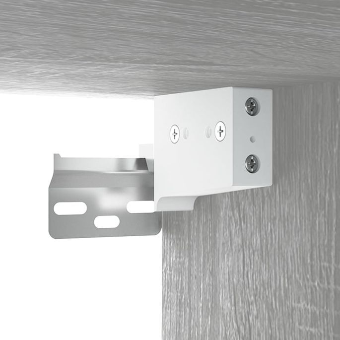 Buffet haut Sonoma gris 69,5x34x180 cm Bois d'ingénierie 3 - Photo n°9