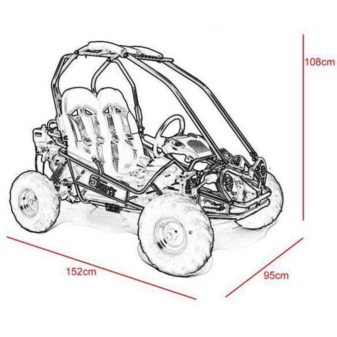 Buggy enfant 160cc 2 places bleu - Photo n°7