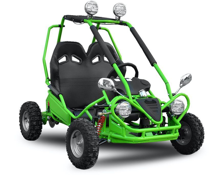 Buggy enfant électrique vert 450W avec marche arrière - Photo n°1