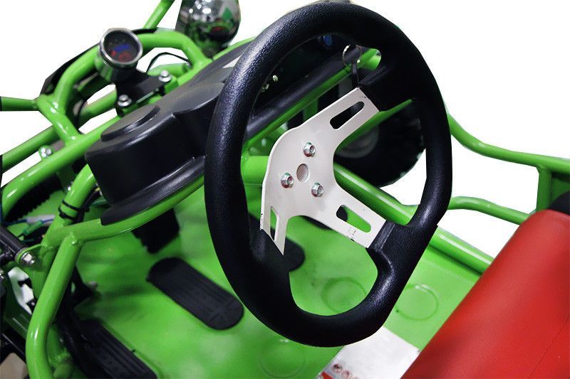 Buggy enfant électrique vert 450W avec marche arrière - Photo n°6