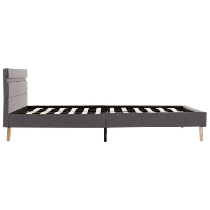 Cadre de lit avec LED Gris clair Tissu 140 x 200 cm 5 - Photo n°5