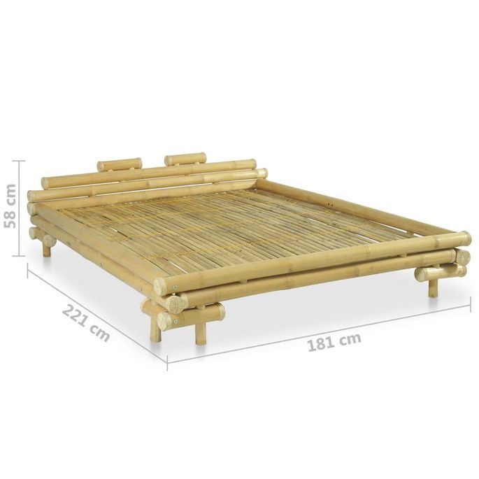 Cadre de lit Bambou 160 x 200 cm - Photo n°7