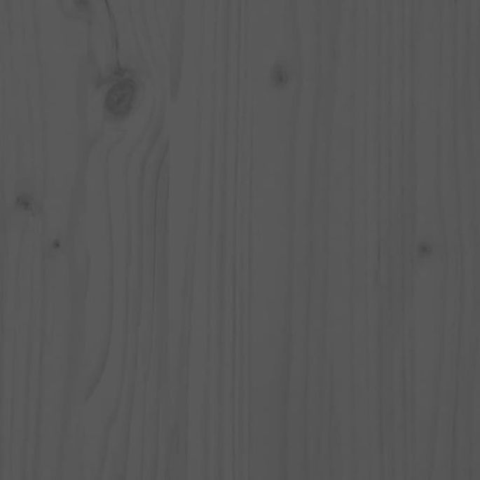 Cadre de lit Gris Bois de pin massif 140x200 cm 8 - Photo n°7