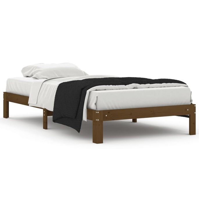 Cadre de lit pour matelas 100x200 cm en bois avec finition