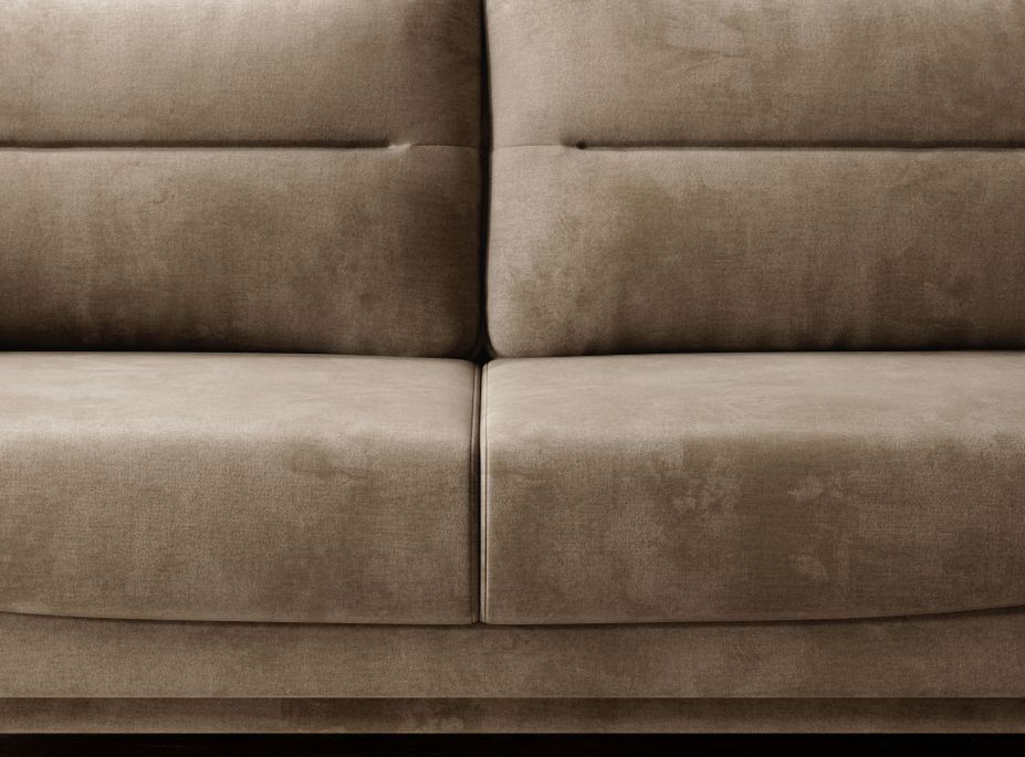 Canapé 3/4 places convertible tissu doux beige perlite Zurik 236 cm - Photo n°3