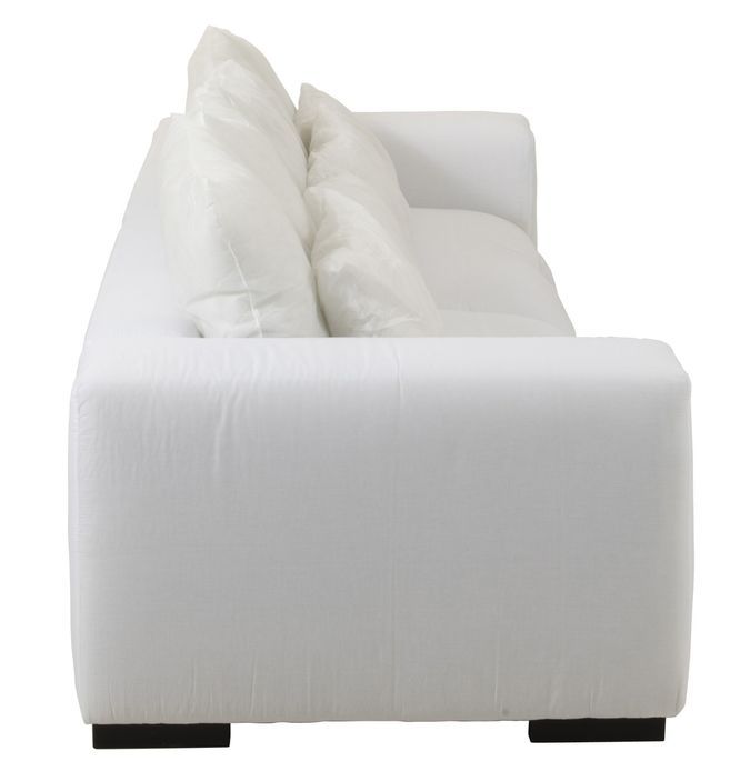 Canapé avec 9 coussins XL tissu blanc Gaspard - Photo n°3
