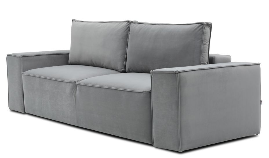 Canapé convertible 4 places tissu bleu canard Willace 260 cm - Photo n°15