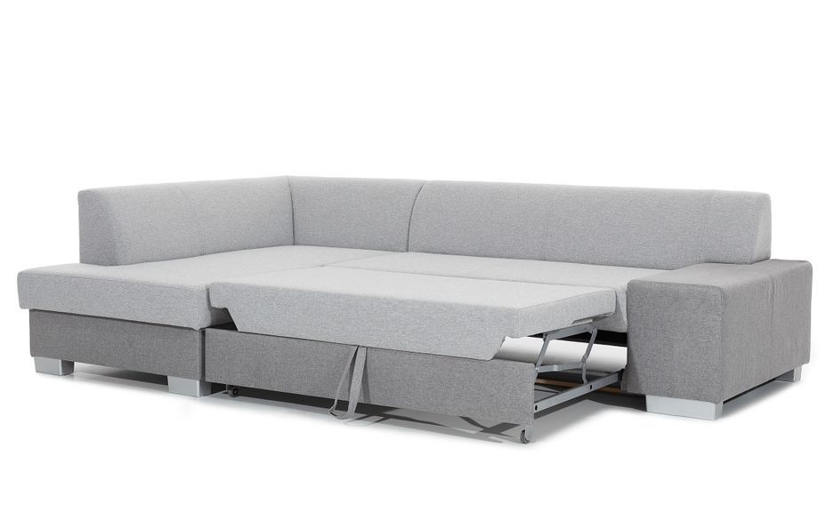Canapé convertible angle gauche simili cuir noir Polky 272 cm - Photo n°4