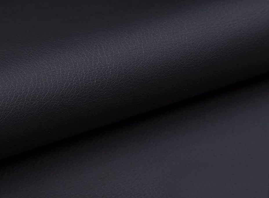 Canapé convertible angle réversible tissu gris et simili cuir noir Derek - Photo n°6