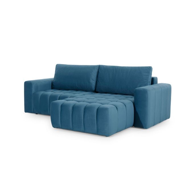 Canapé convertible design simili cuir blanc angle droit Bozen 250 cm - Photo n°14